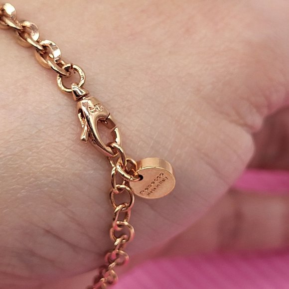 Rebecca Made in Italy R-Zero Rose Gold Over Bronze Steel Chain Bracelet - Picture 6 of 11